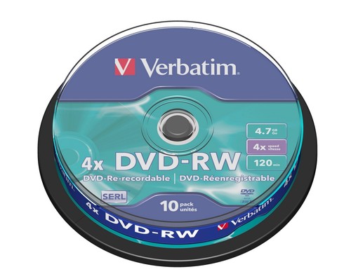 Dvd verbatim cake 10 - dvd-rw,